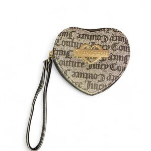 Juicy Couture Black and Gold Heart Wristlet